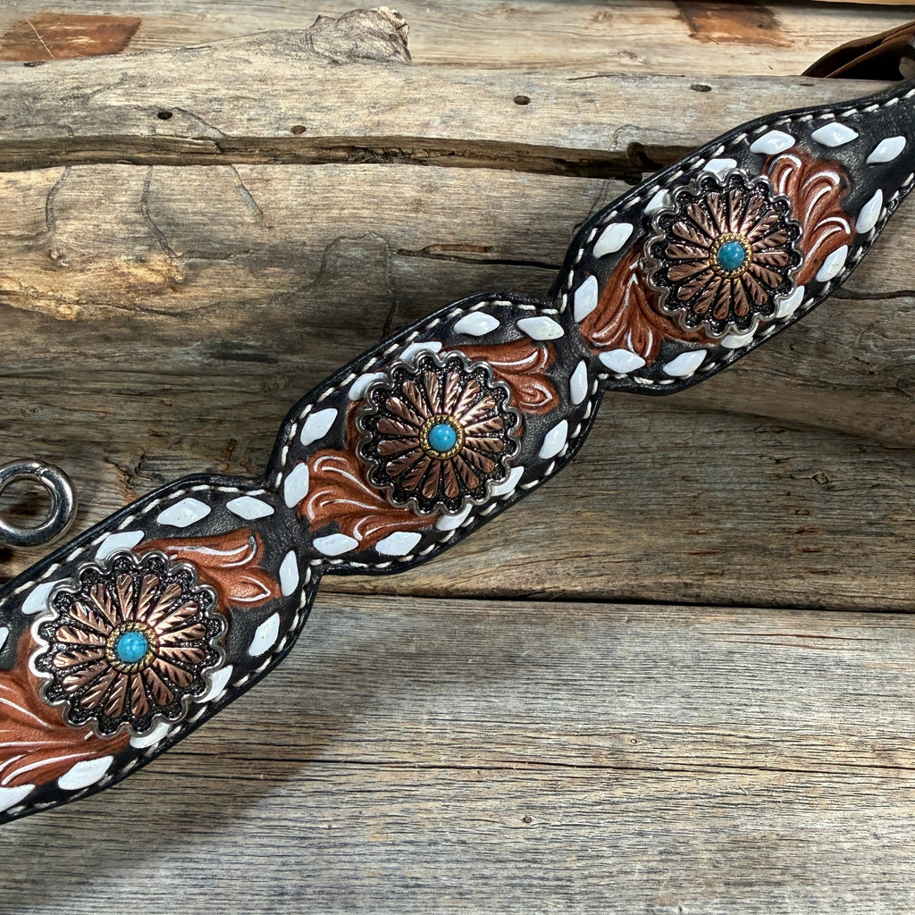 Light Oil Buckstitch Wither Strap #WS112 — view 2