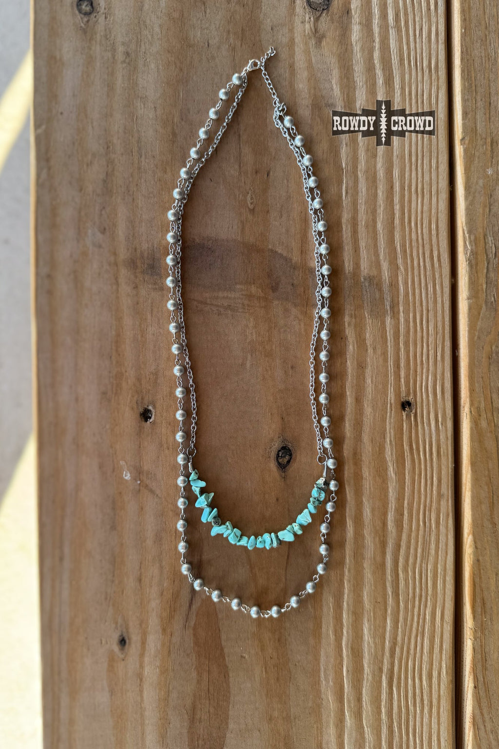 DS Turquoise Pearl Necklace by Rowdy Crowd Clothing - product image 3