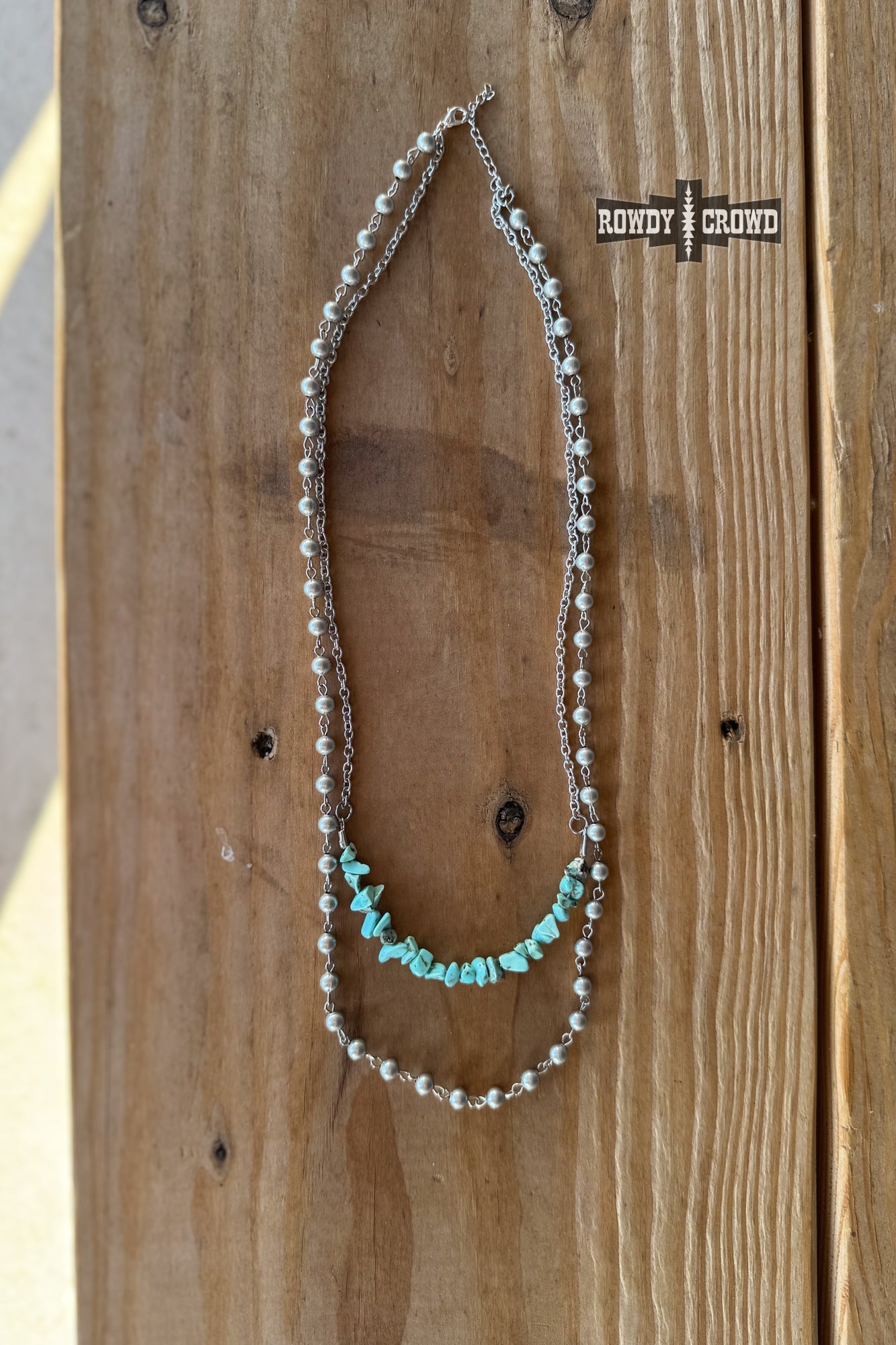 DS Turquoise Pearl Necklace by Rowdy Crowd Clothing - product image 3