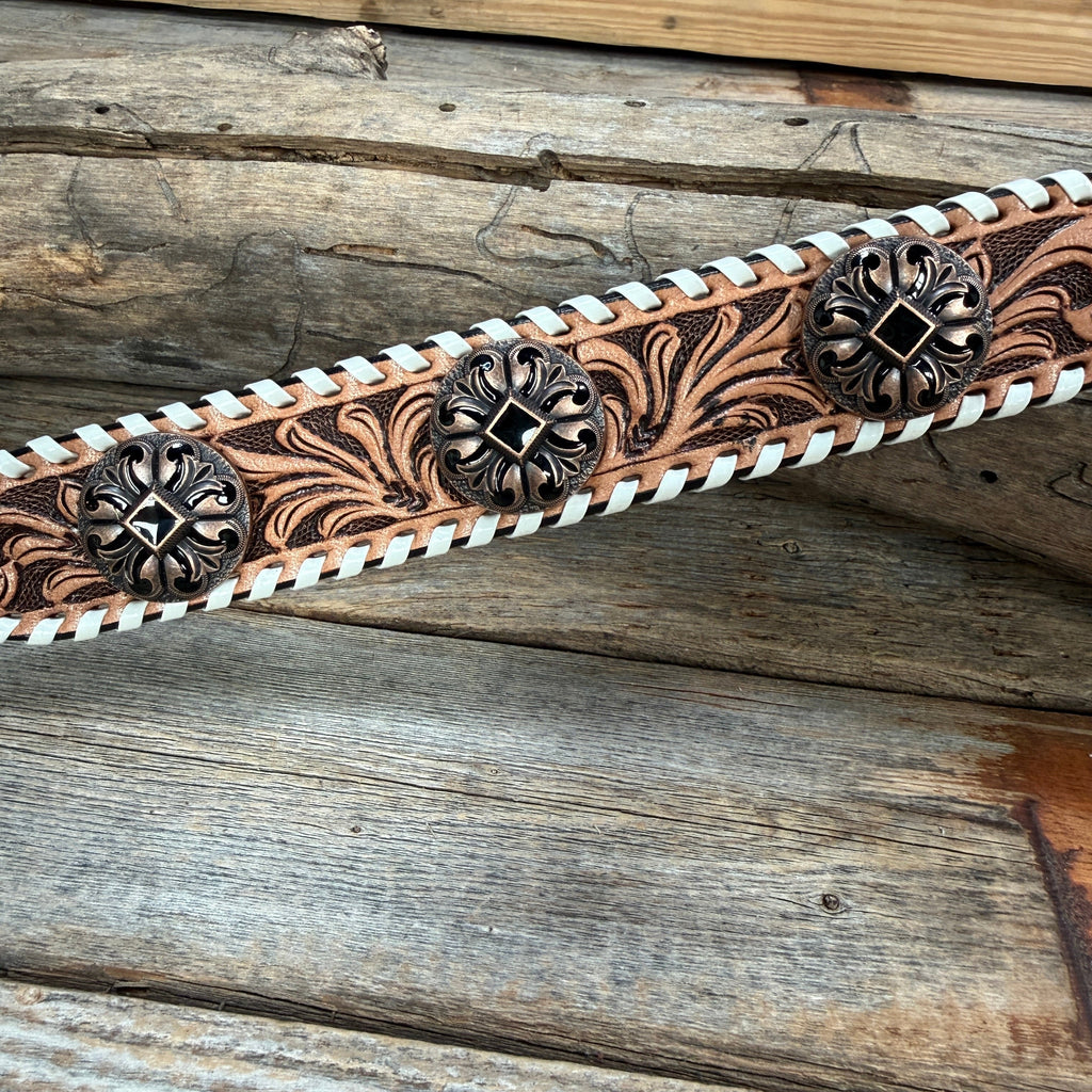 Light Oil Whipstitch Wither Strap #WS118 — view 2