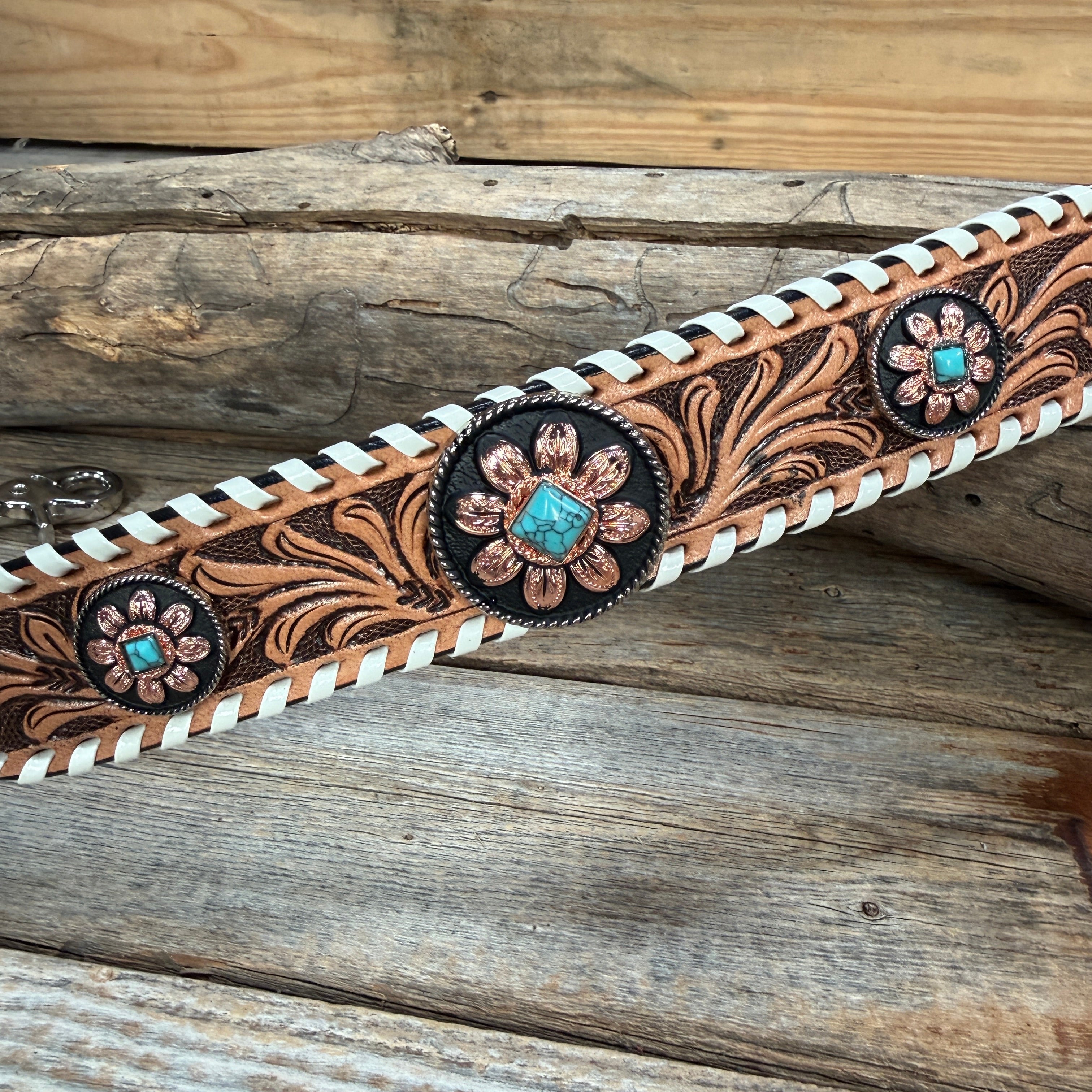 Light Oil Whipstitch Wither Strap #WS120 — view 2