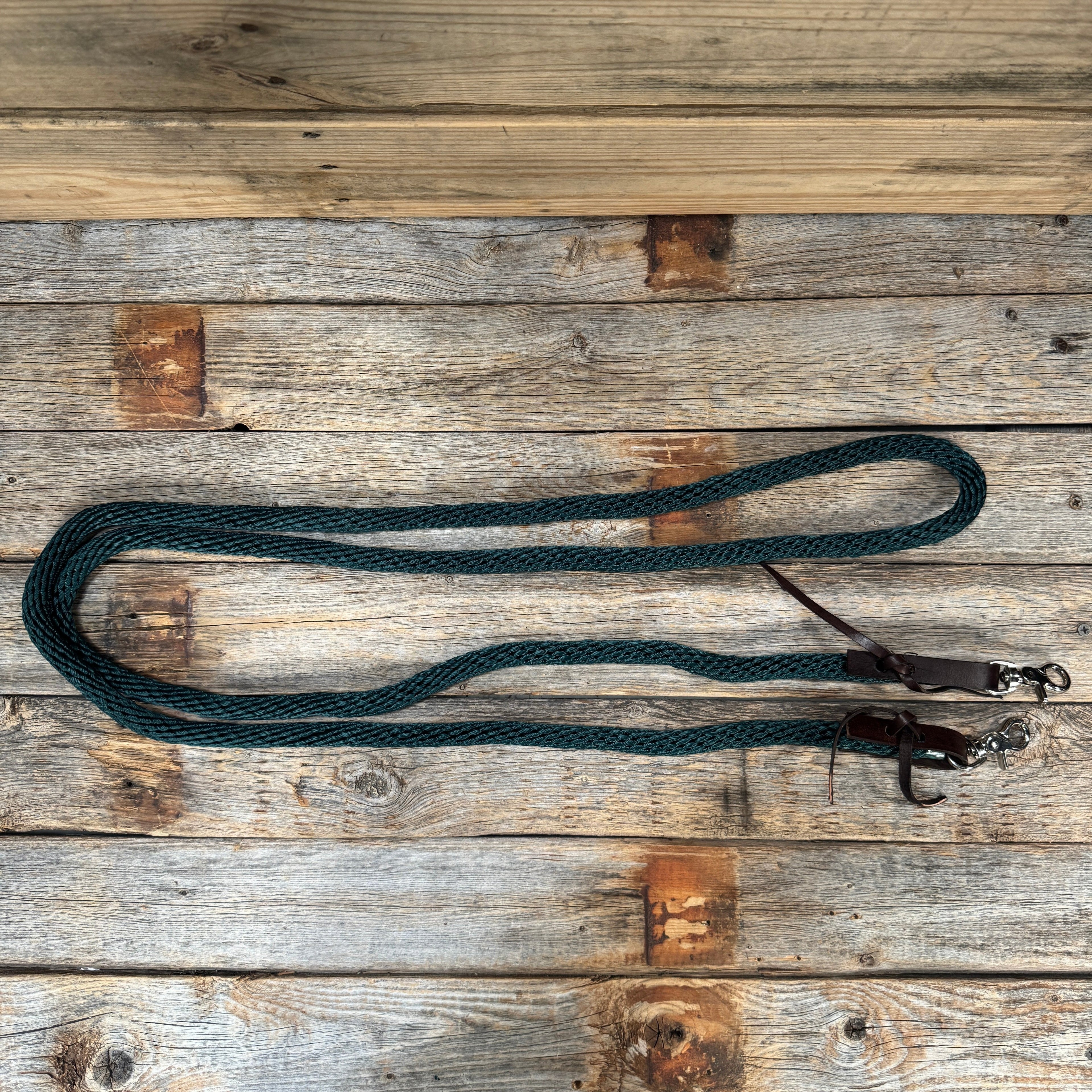 Emerald Nylon Barrel Racing Reins #NR106 — view 2