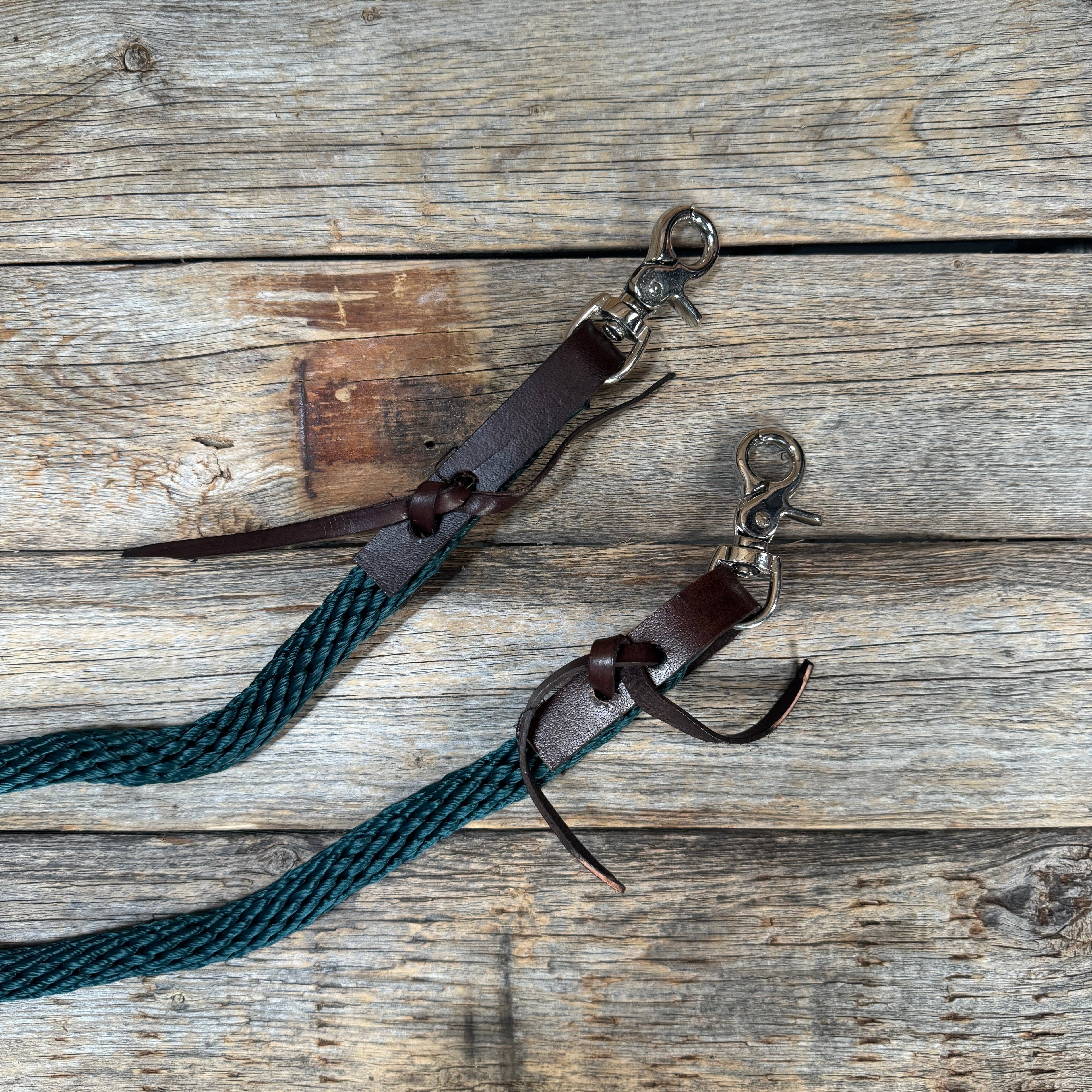 Emerald Nylon Barrel Racing Reins #NR106 — view 3