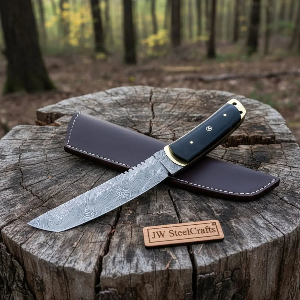Custom tactical Tanto knife, damascus knife, Tanto