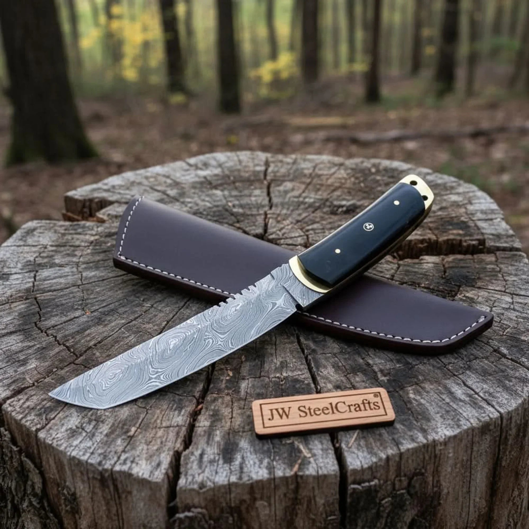 Custom tactical Tanto knife, damascus knife, Tanto