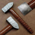 Smith's Cross-Peen Hammer 10" Handmade Damascus Steel Blacksmith Hammer