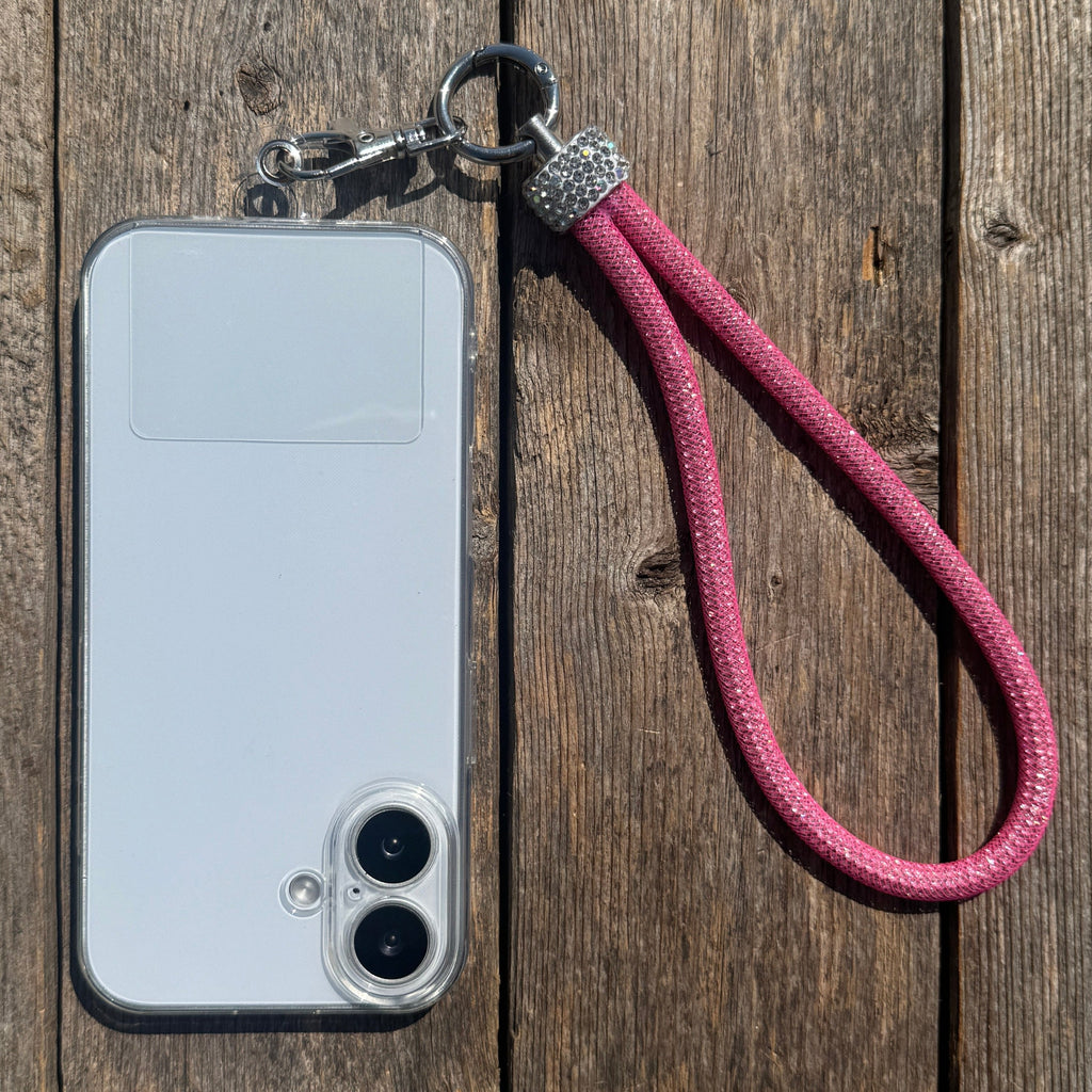 Pink Rhinestone Cell Phone Wristlet #CPW101