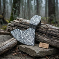 Ironhollow Bearded Damascus Axe 6.5" Handmade Viking Style Head Blank