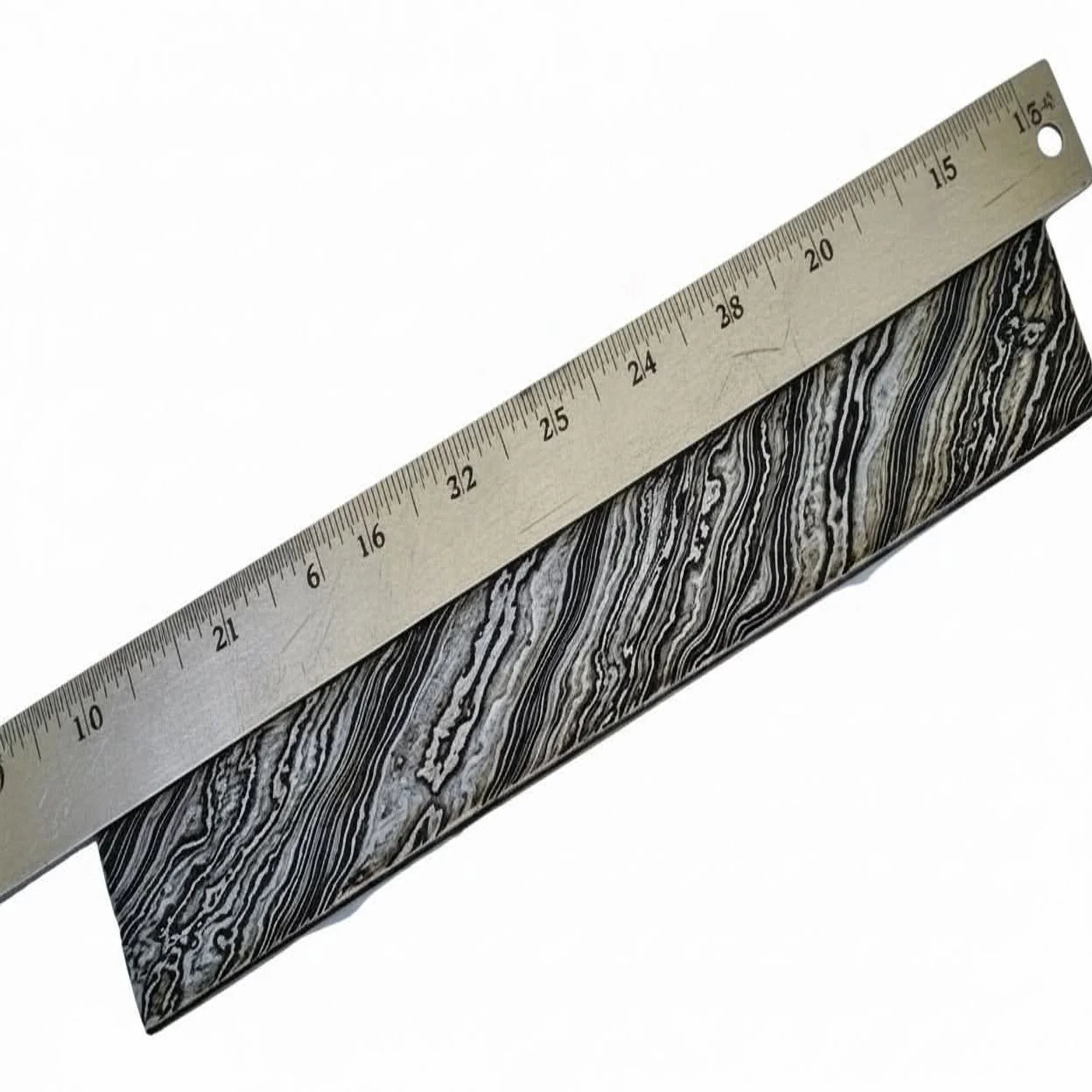 Trailcraft Damascus Billet Bar 10" Pattern Welded Blank for Knife Making