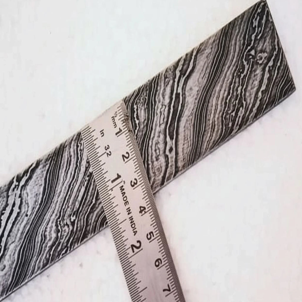Trailcraft Damascus Billet Bar 10" Pattern Welded Blank for Knife Making