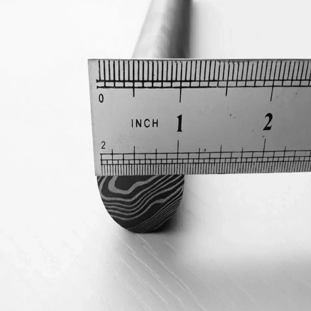 Ravenline Damascus Rod Handmade 10 Inch Round Bar for Ring Making