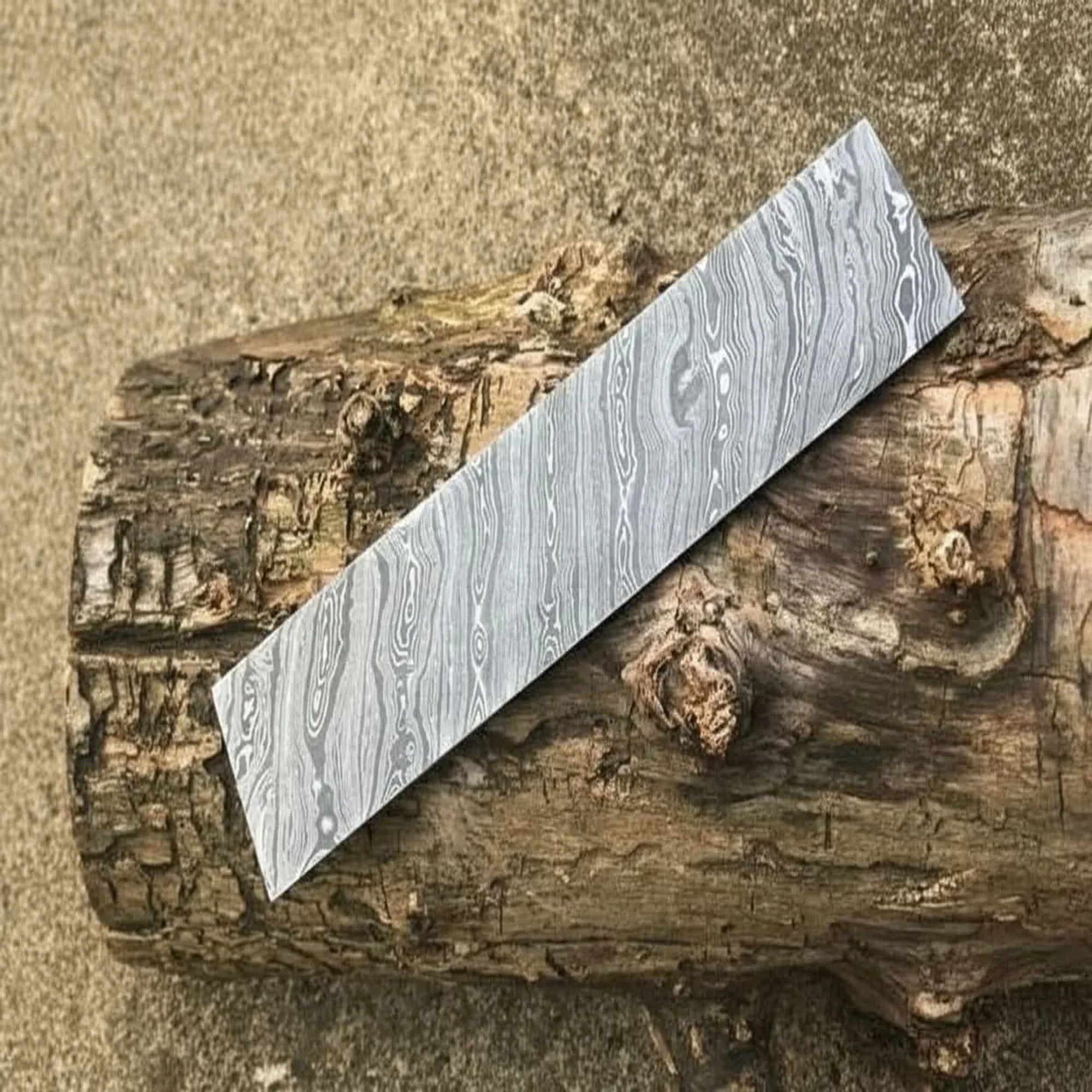 Palefire Billet Damascus Rod 10" Premium Blade Blank Billet 25mm