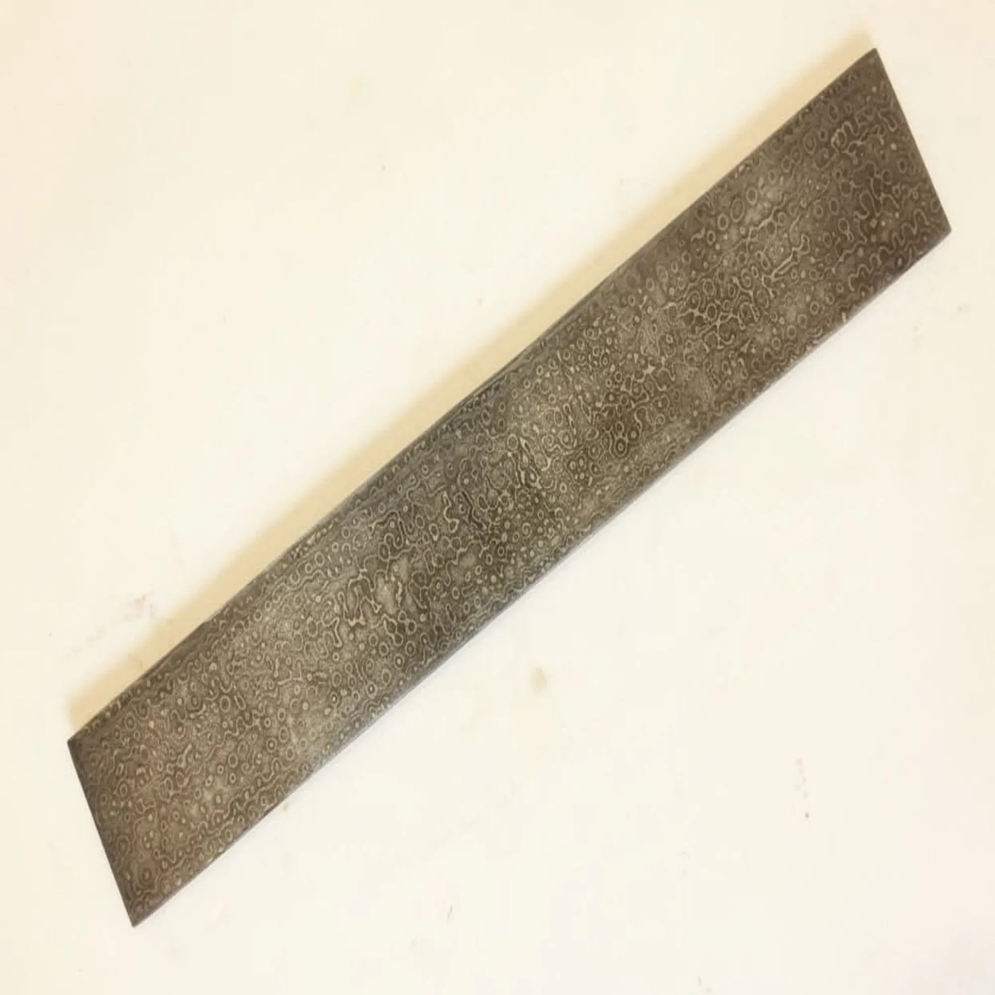 10 Inch Raindrop Pattern Damascus Steel Billet Bar for Knife Making and Bladesmith Stock
