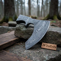Stonebrand Damascus Viking Axe Handmade Forged 9" Head