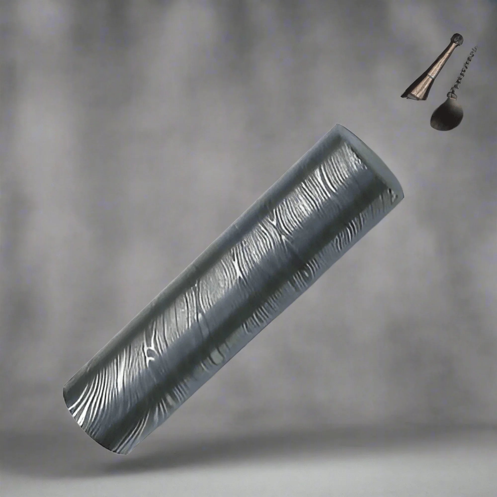Twisted Damascus Steel Round Billet in Pre Etched Five Inch Bar