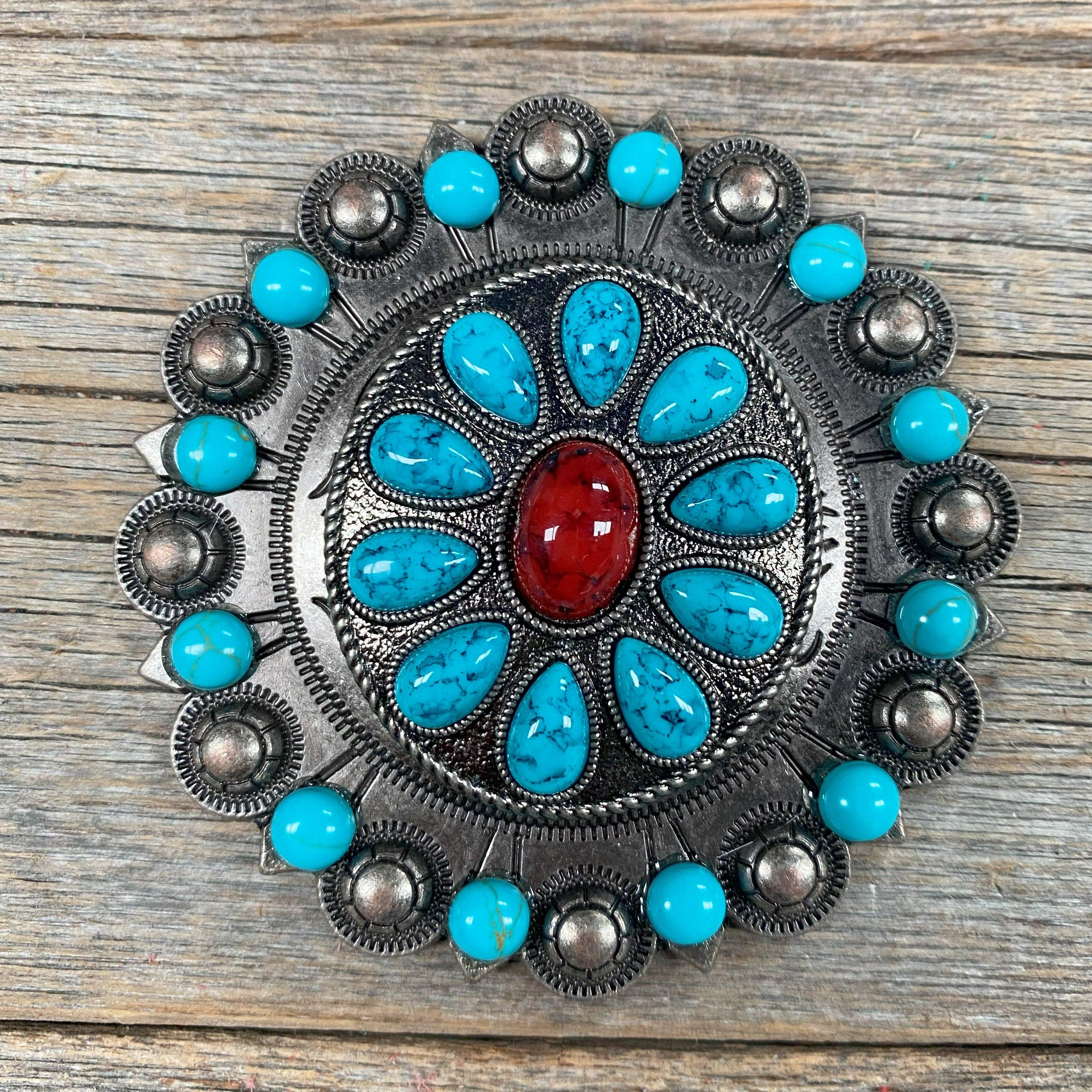 Garnet & Turquoise Sunbeam Concho Berry Jacket #BJW210L