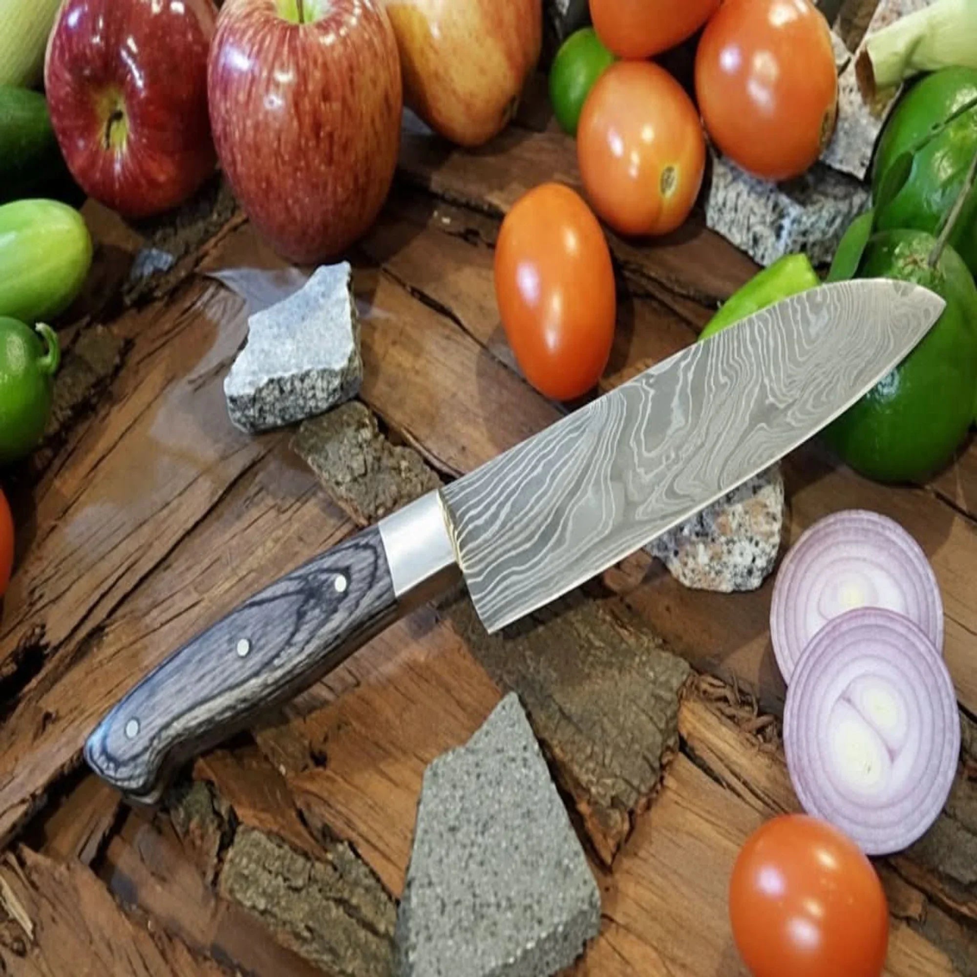 Custom Handmade Damascus Steel Chef knife/Kitchen Knife/Perfect Gift  DK-060