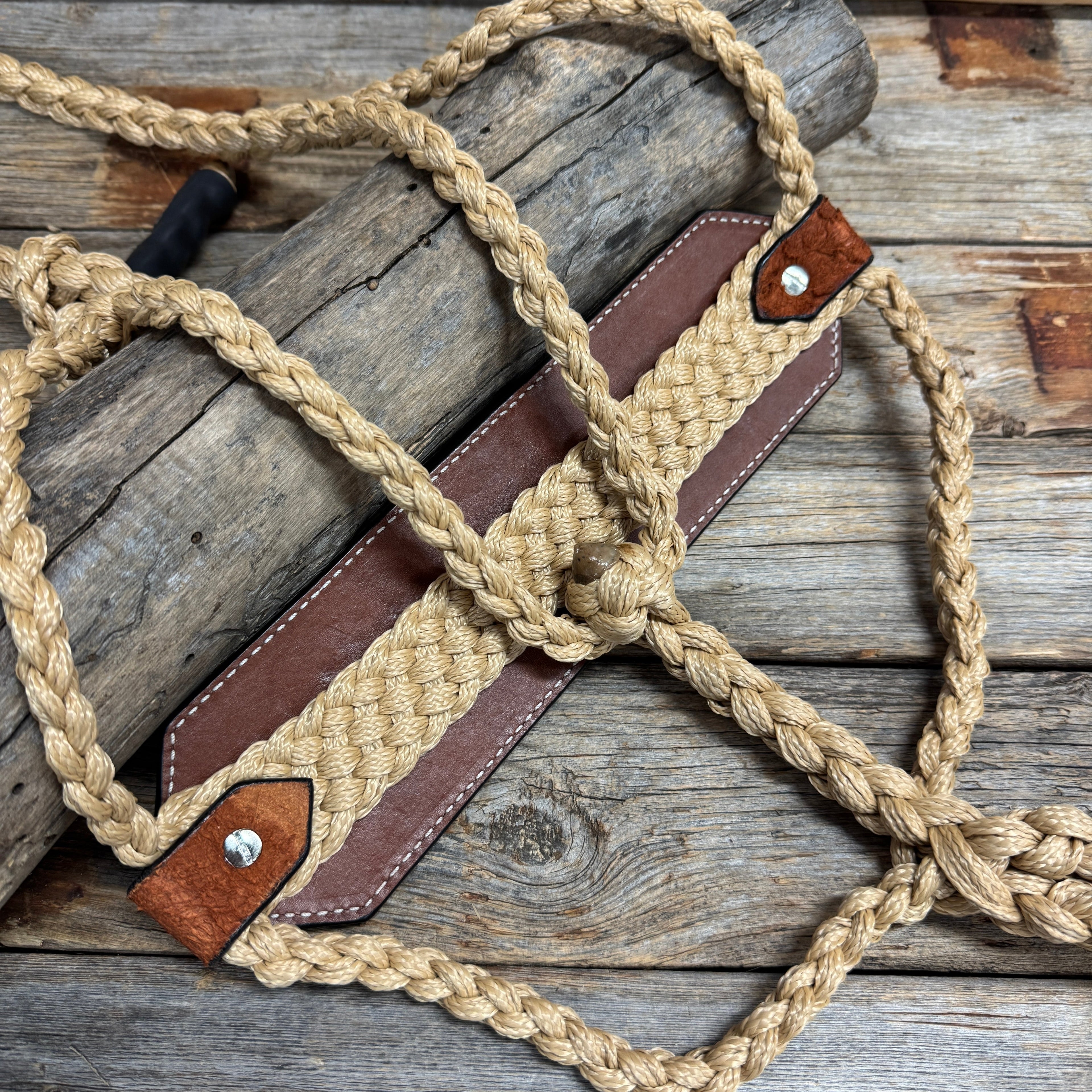 Bronc Noseband Mule Tape Halter with Western Horse Conchos #MT305 — view 4
