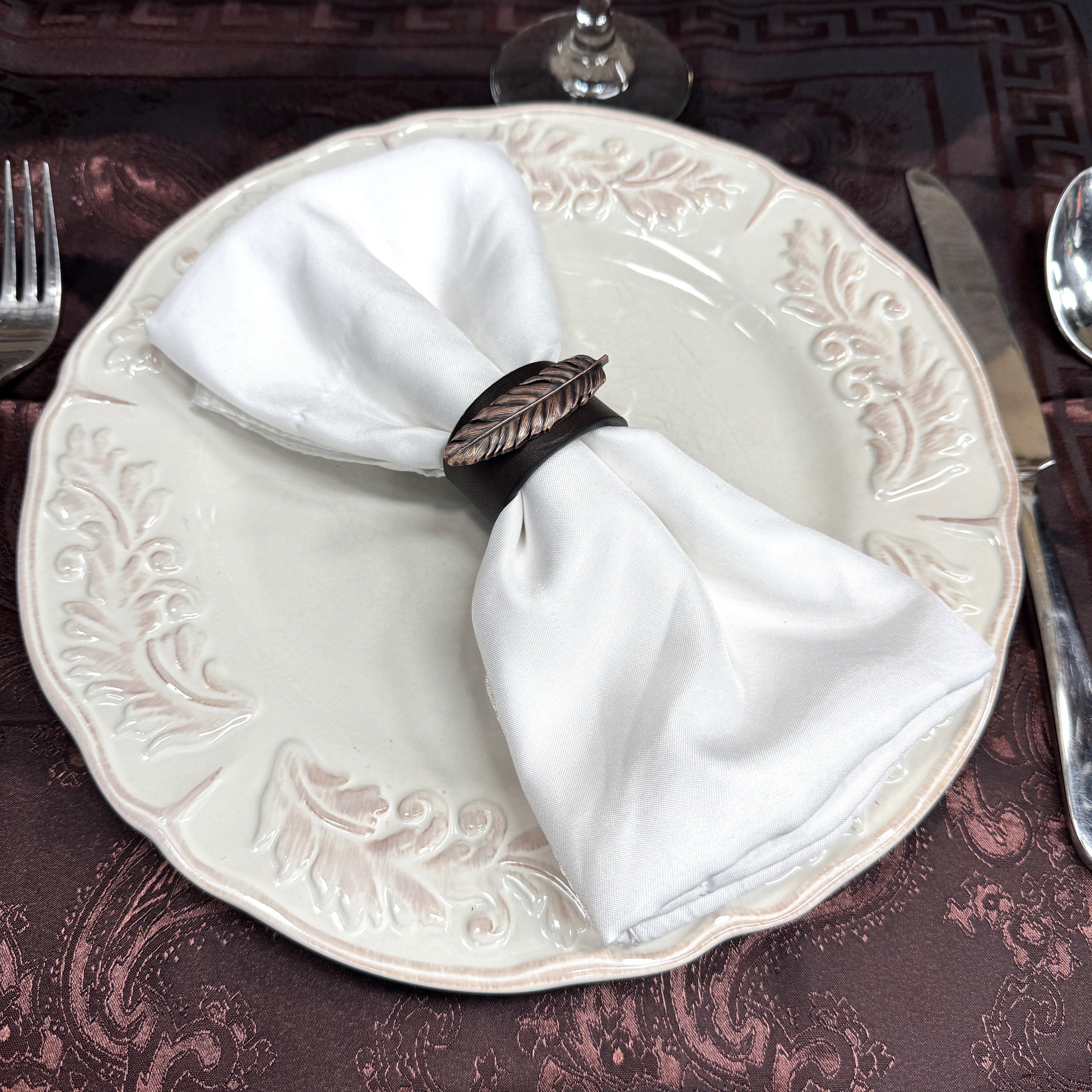 Copper Feather Western Concho Napkin Ring #CNR109 — view 3