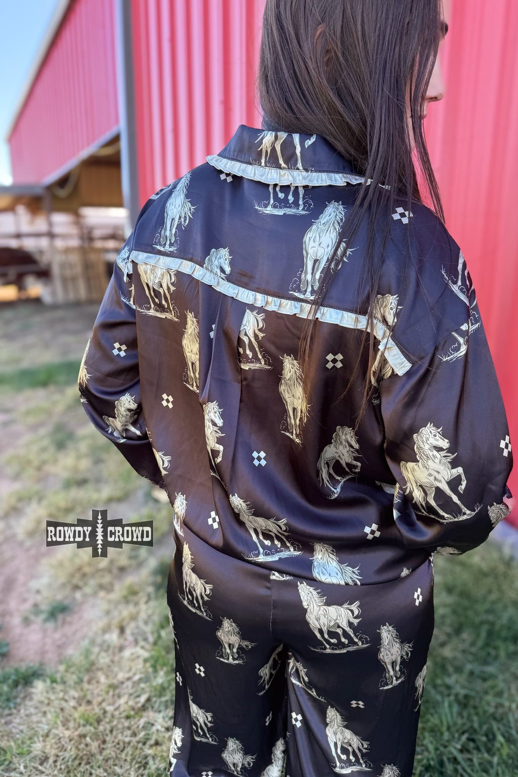 DS Black Betty Satin Sleep Set by Rowdy Crowd Clothing - product image 6
