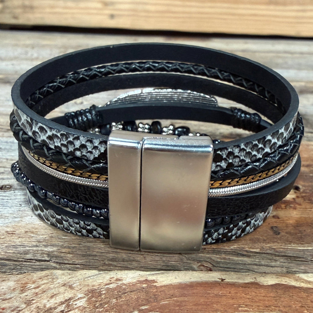 Onyx Boho Multi Strand Wrap Bracelet