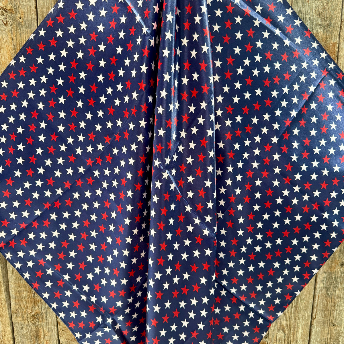 USA Patriotic Red White Stars Wild Rag - Western Scarf