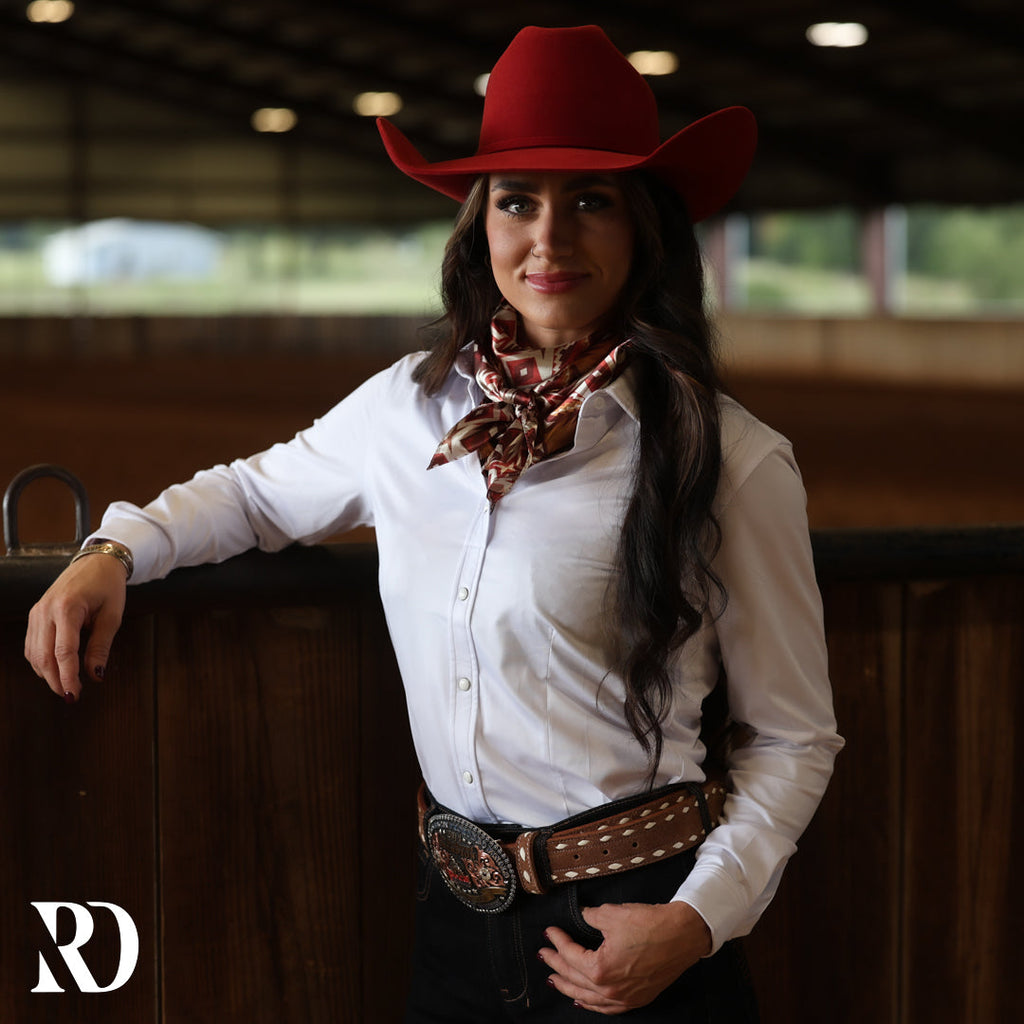 White Performance Rodeo Shirt