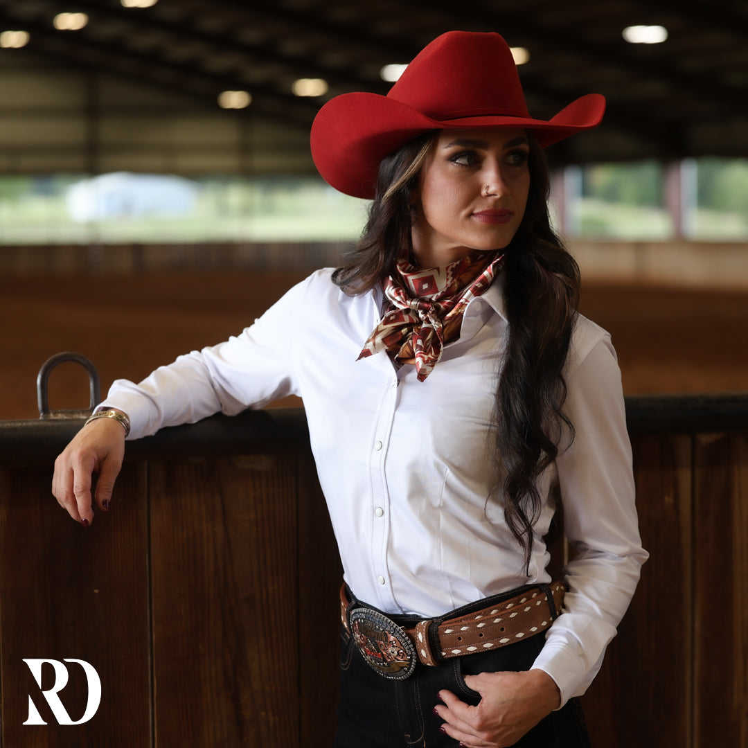 White Performance Rodeo Shirt — view 3