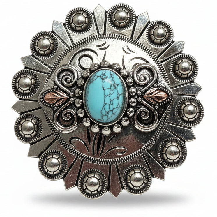 Antique Silver and Turquoise Bowtie W248 — view 4