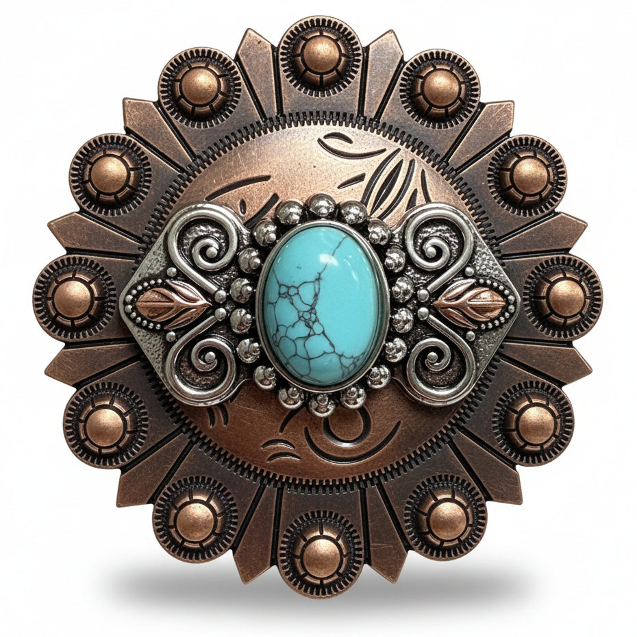 Antique Silver and Turquoise Bowtie W248 — view 3