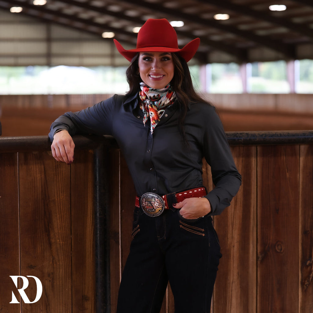 Charcoal Performance Rodeo Shirt (adult) — view 2