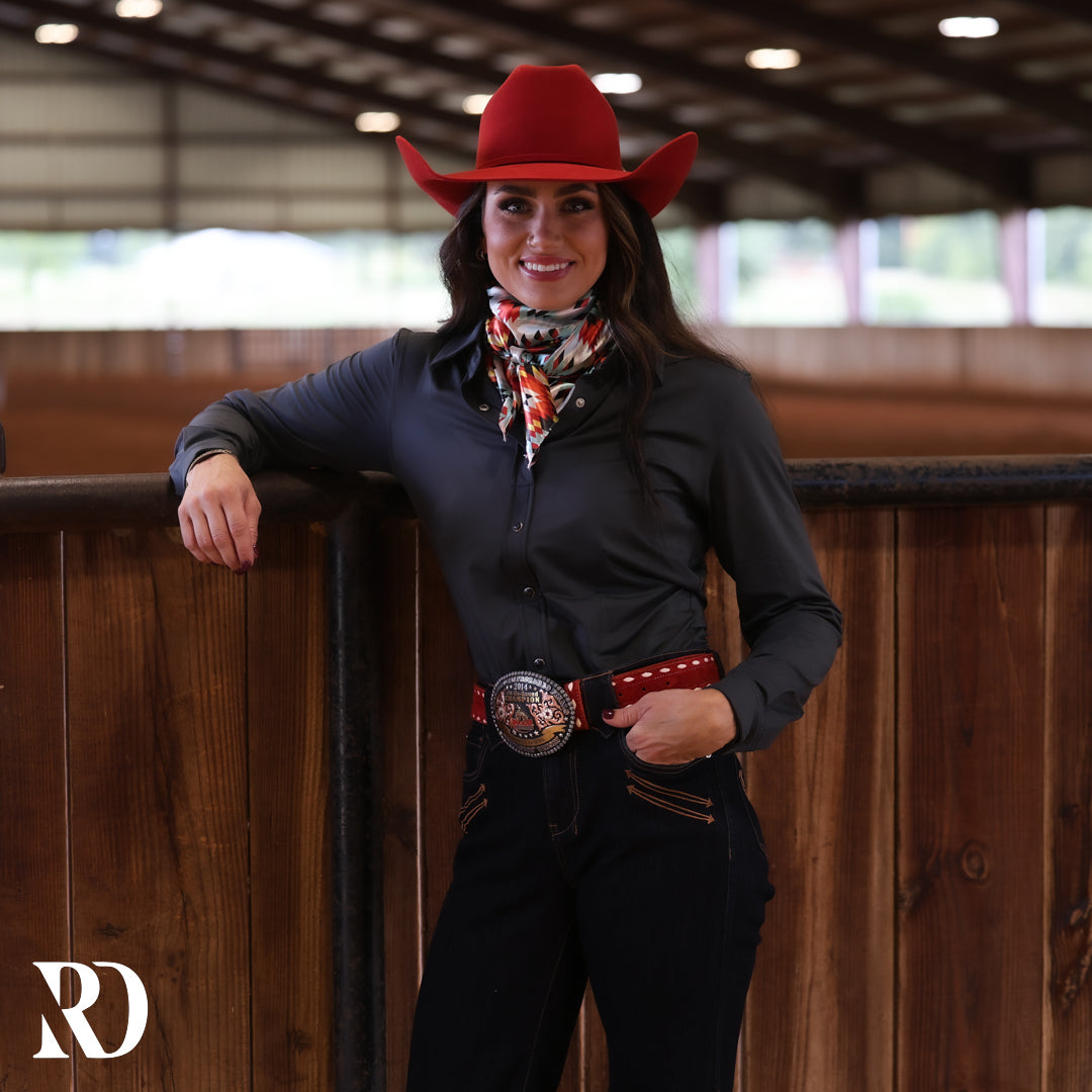 Charcoal Performance Rodeo Shirt (adult) — view 2