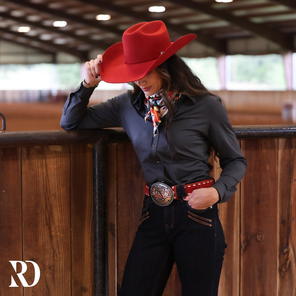 Charcoal Performance Rodeo Shirt (adult) — view 3