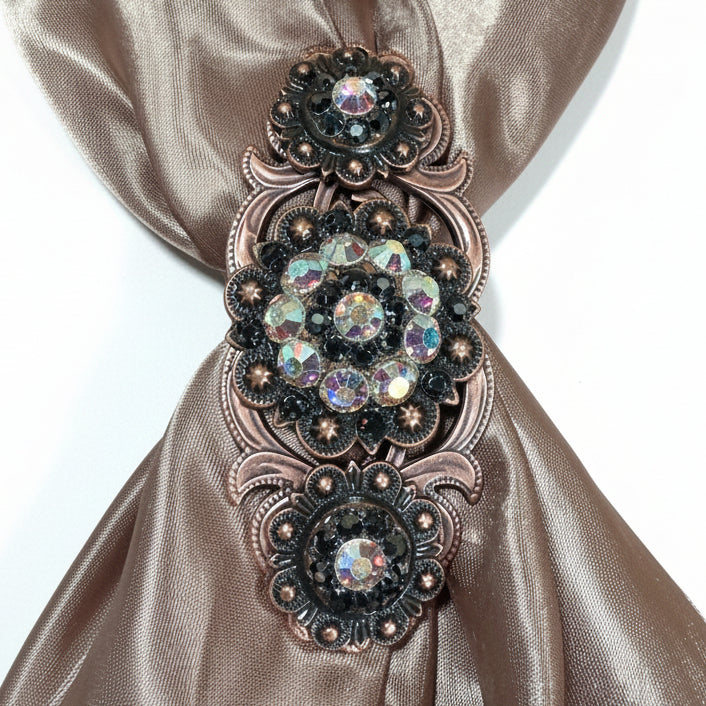 Copper Jet - AB Crystal Conchos | Sizes 1"- 3" | Buckles | Saddle Set | Leather Rosettes | Slide — view 15