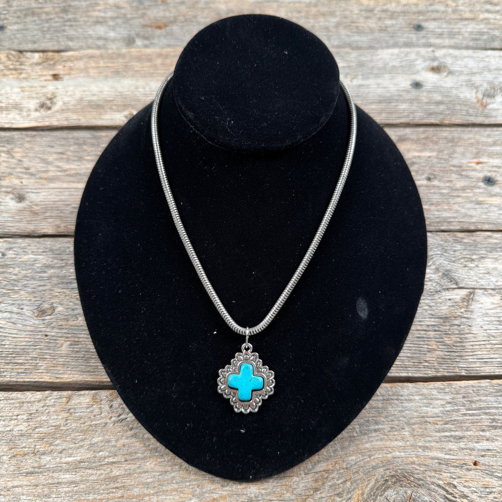 Southwest Fashion Turquoise Pendant Necklace