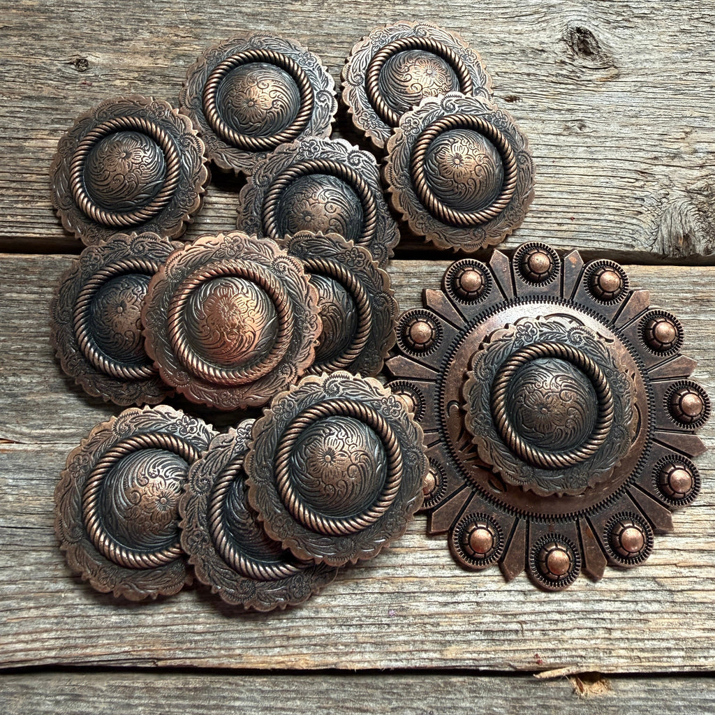 Copper Round Western Concho W101