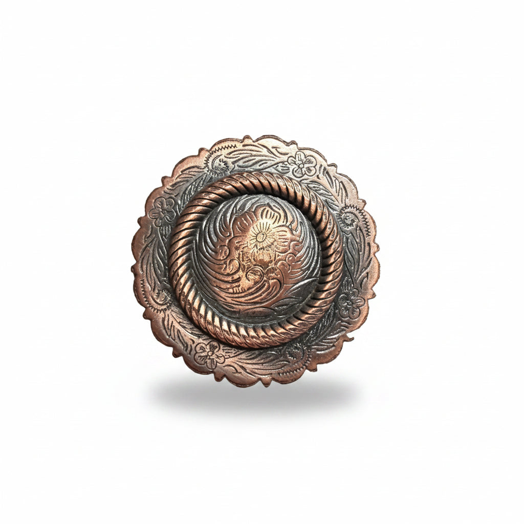 Copper Round Western Concho W101 — view 2