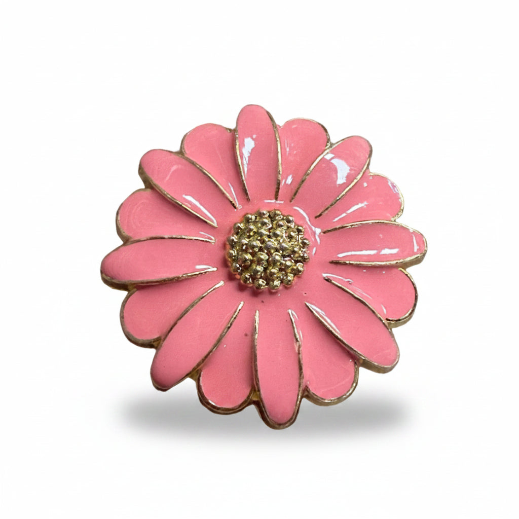 Pink Flower Western Concho W228 — view 2