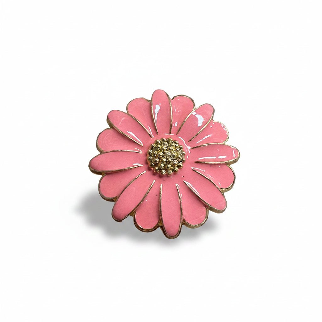 Pink Flower Western Concho W228 — view 3