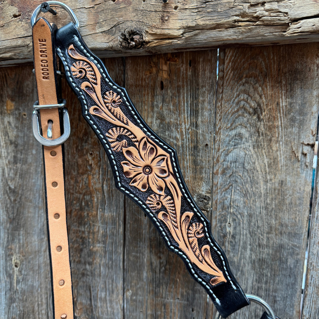 Two Tone Floral Triangle / Gladiator Browband/ One Ear Breastcollar Tack Set — view 10