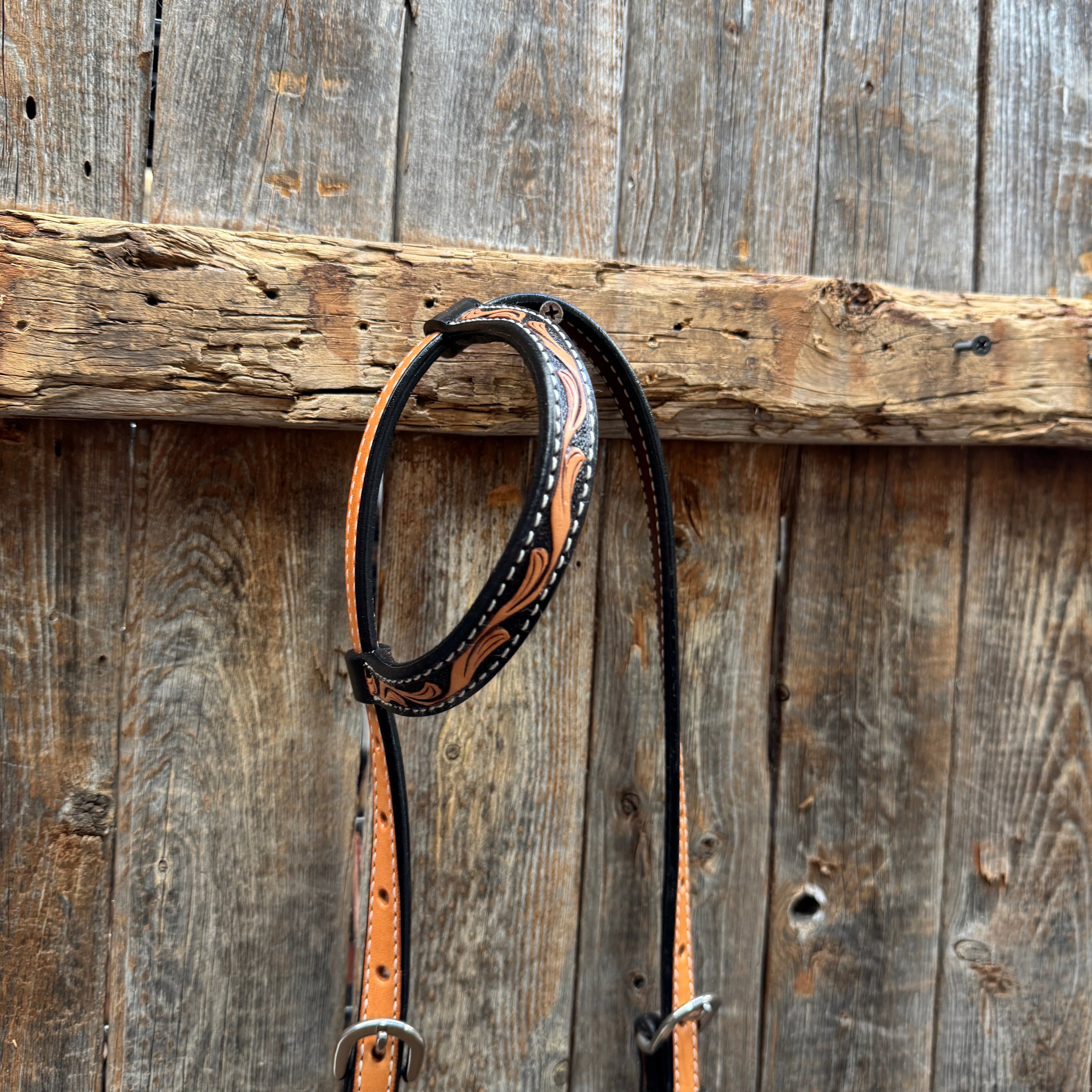 Two Tone Floral Triangle / Gladiator Browband/ One Ear Breastcollar Tack Set — view 7