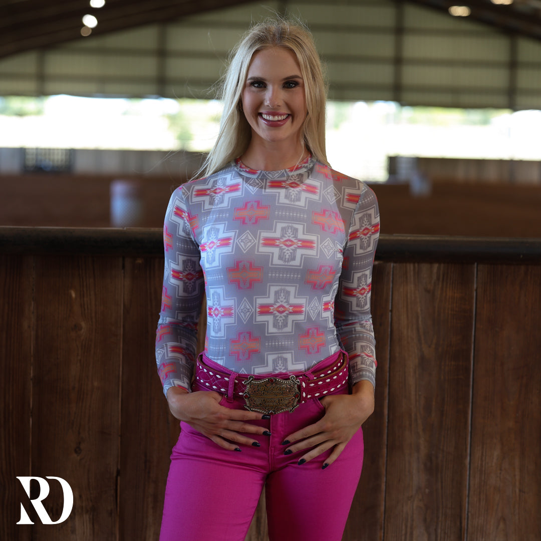 Neon Mesa Mesh Layering Top
