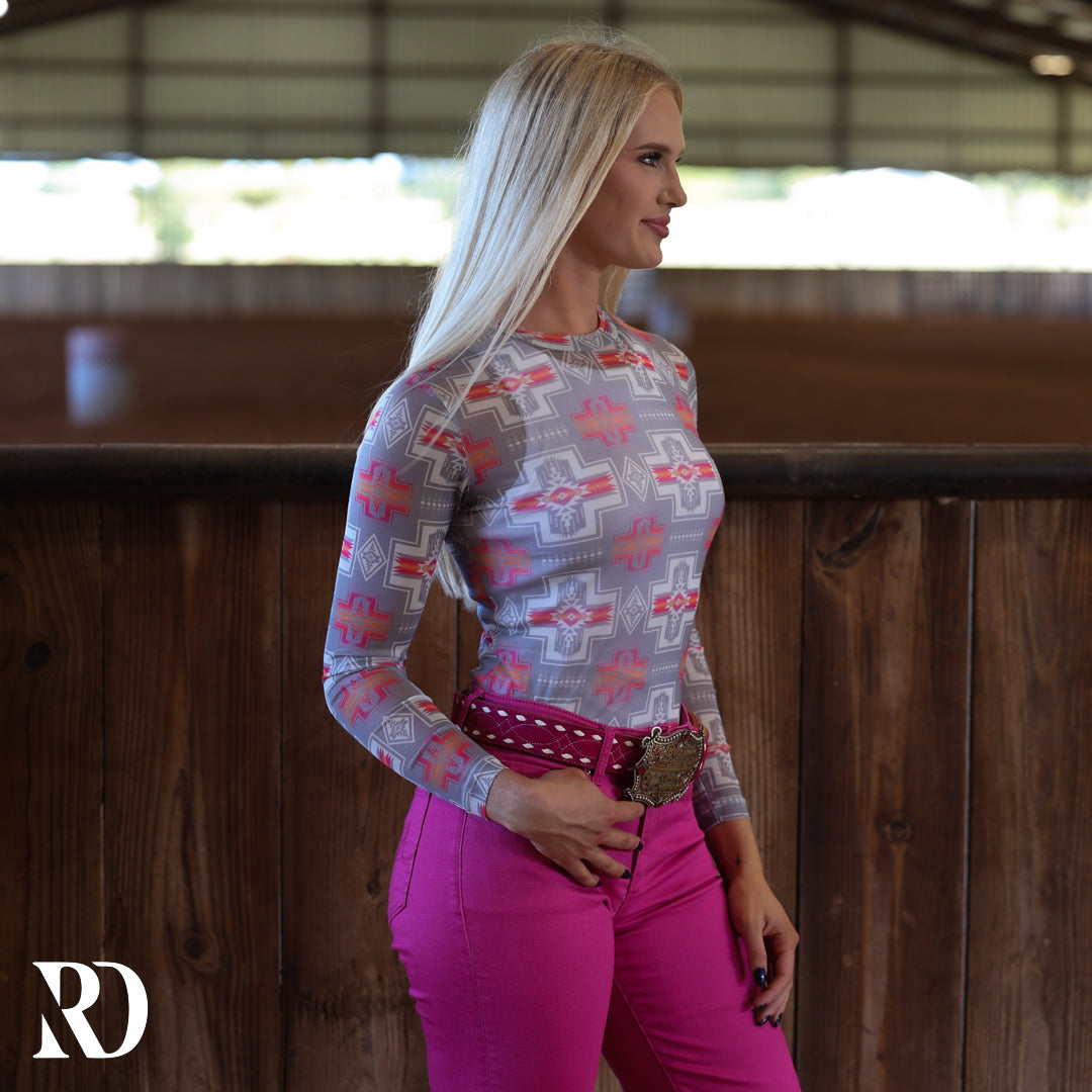 Neon Mesa Mesh Layering Top — view 2
