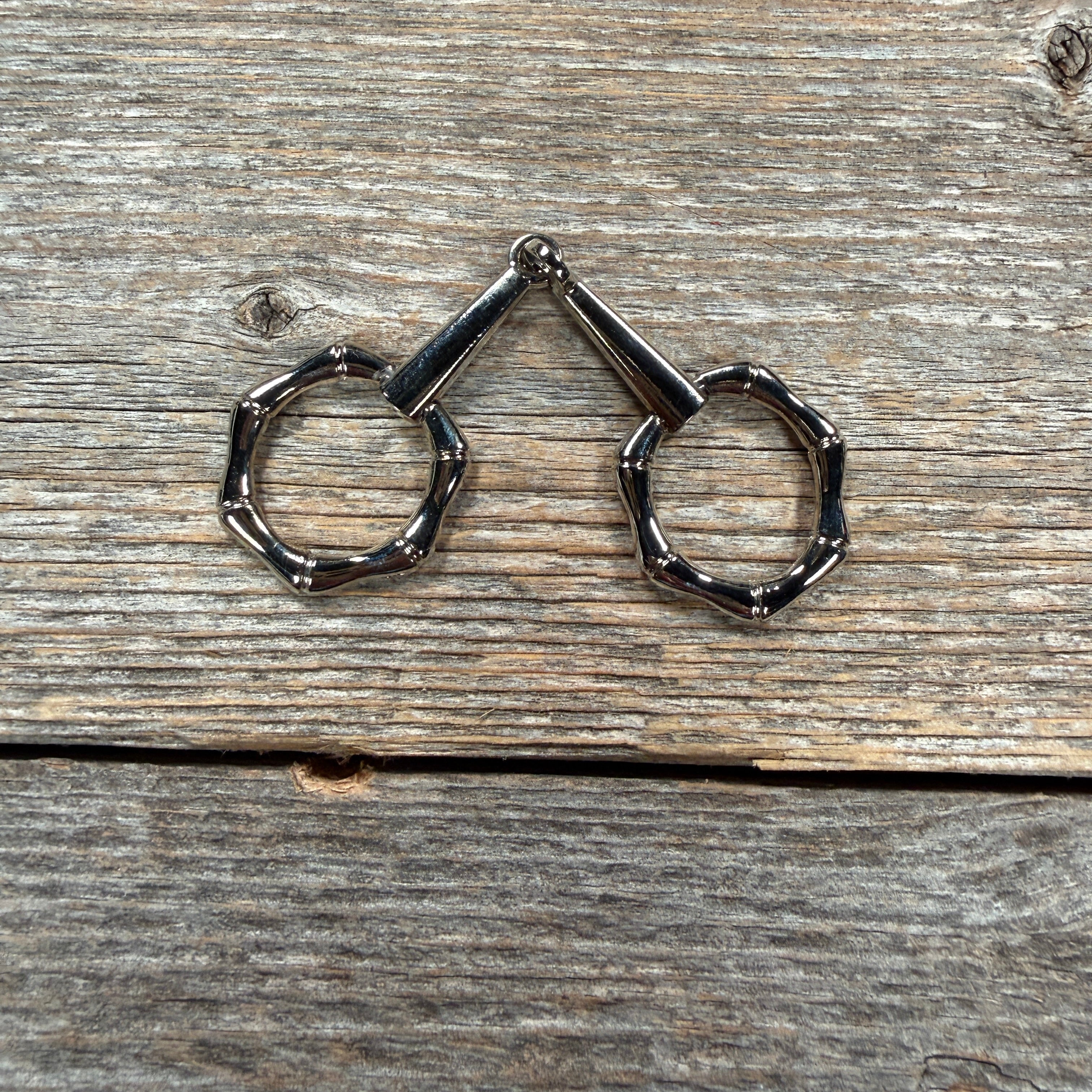 Skinny Mini Silver Hexagon Snaffle Bit Adapter #TWSN103