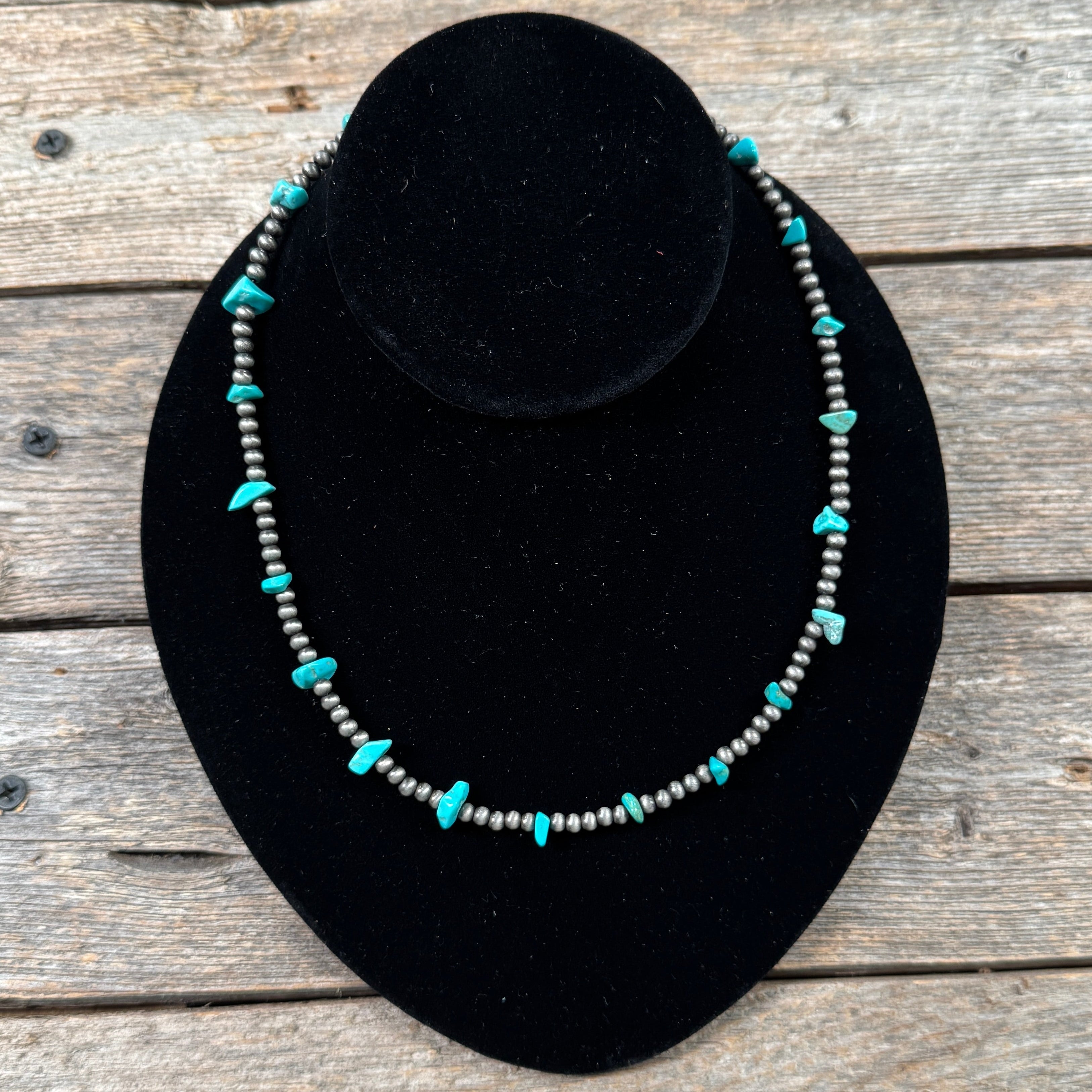 Fashion Navajo Pearl and Turquoise Necklace