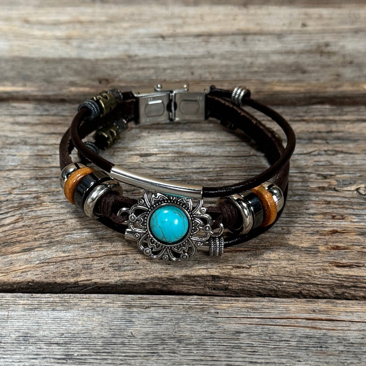 Western Filigree Fashion Turquoise Bracelet