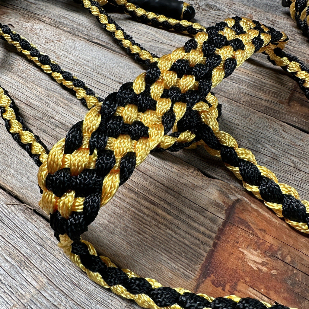Gold and Black Mule Tape Halter — view 2