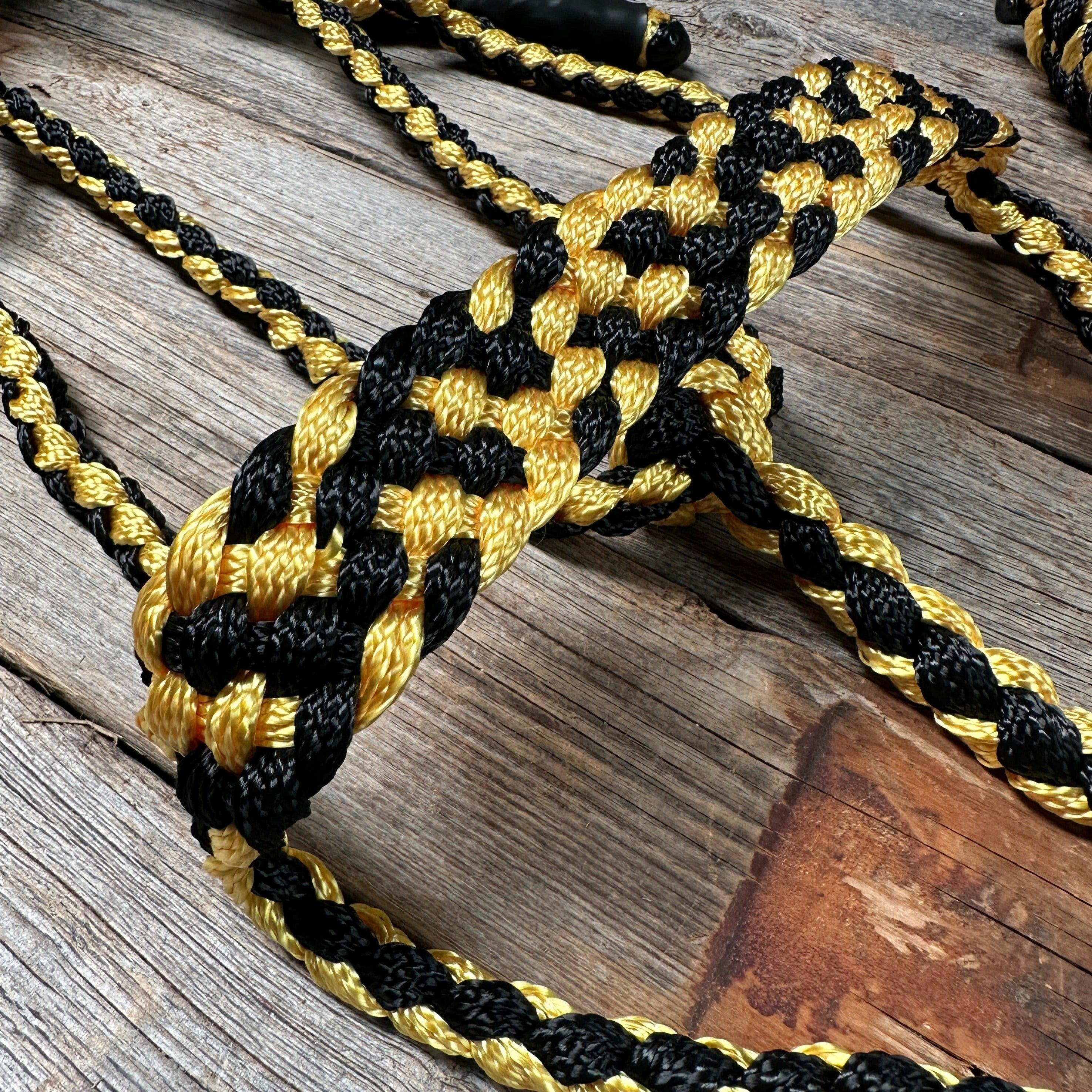 Gold and Black Mule Tape Halter — view 2