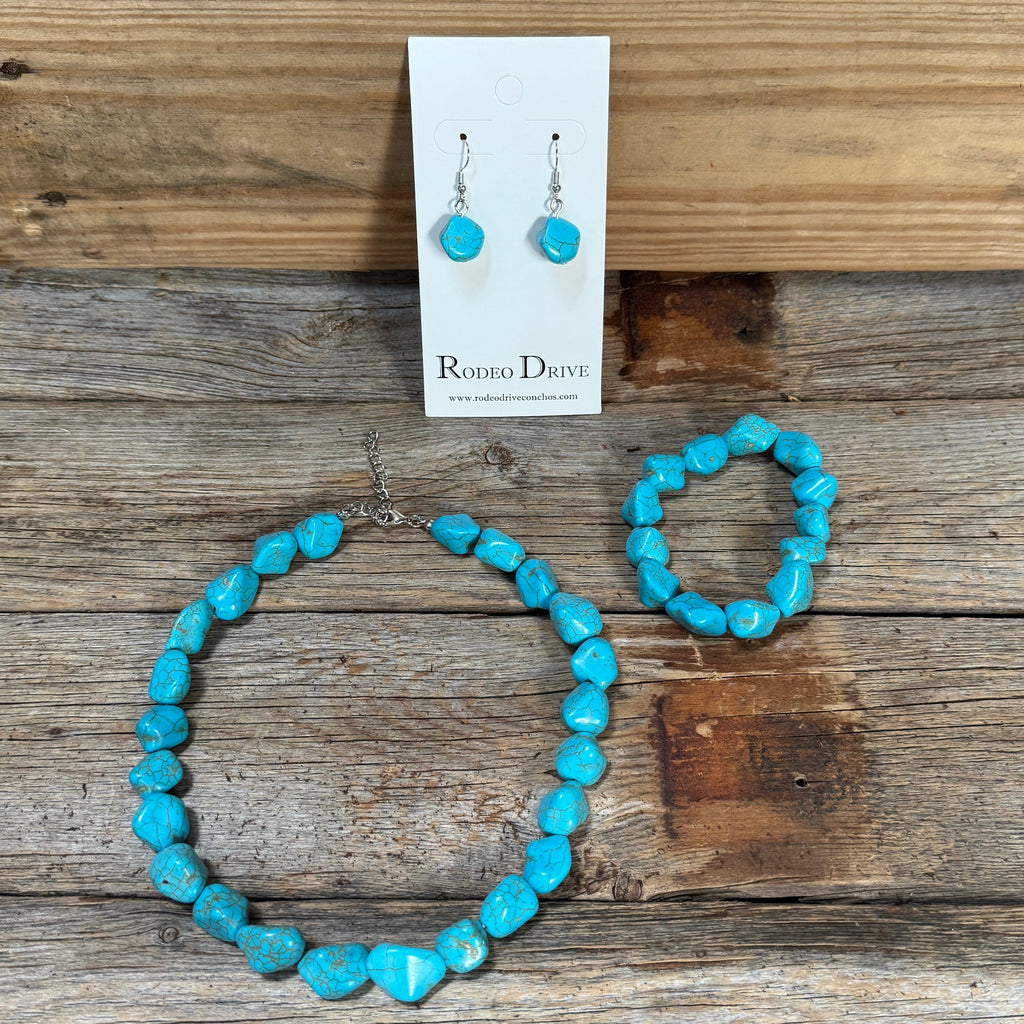 Chunky Fashion Turquoise Jewelry Set