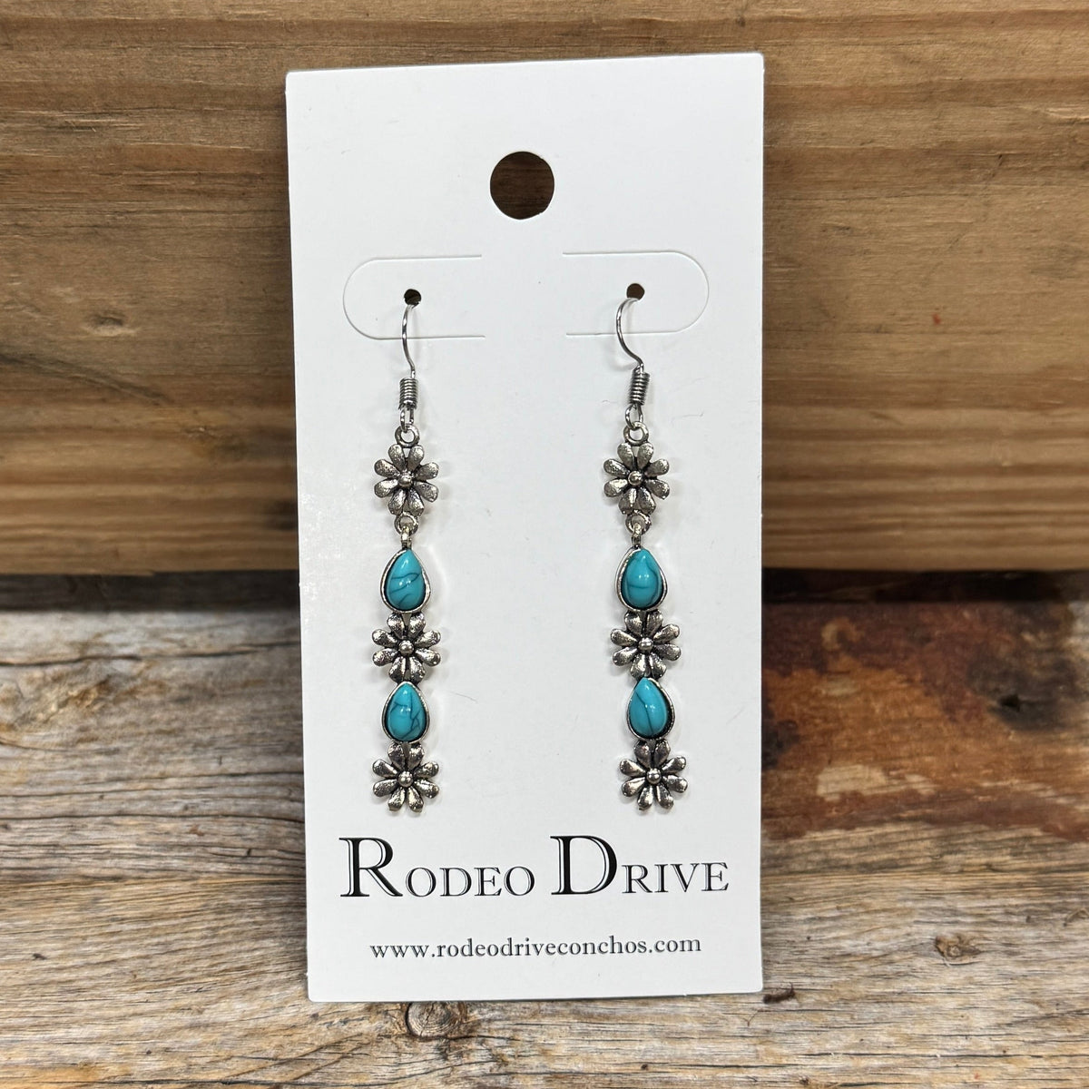 Floral Fashion Turquoise Dangle Earrings